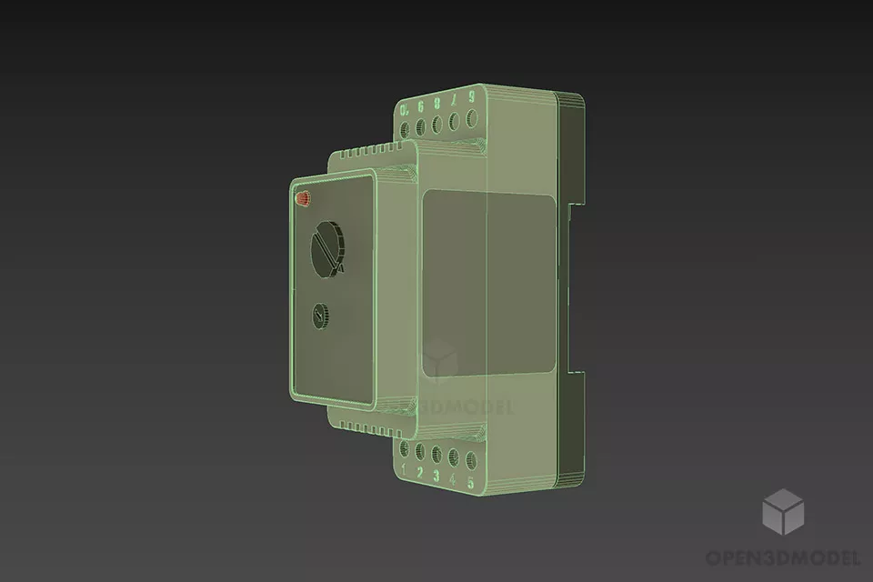 Thermostat Eti Block 3d model 2
