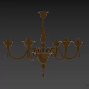 Simple Retro Pendant Lamp 3d model