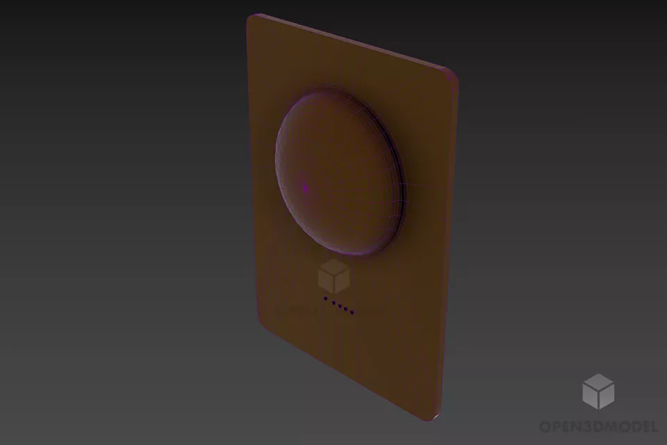 Vent With Sphere Shape Center 3d model 2