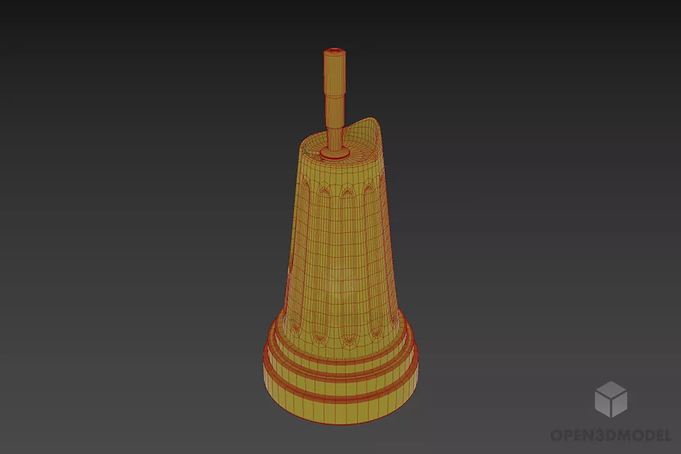 Brush Stand Sanitary 3d model 2