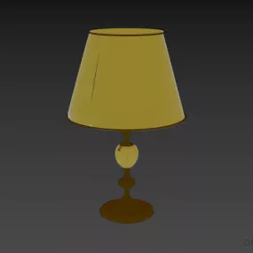 Hotel Antique Lamp With Silver Stand 3d model