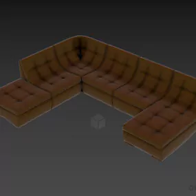 Sectional U Sofa Armanir 3d model