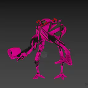Humanoid Robot Toy With Arm 3d model