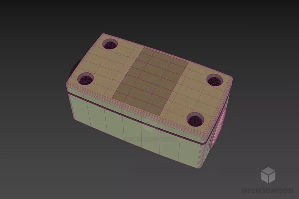 Small Thermostat Etf Plastic Cover 3d model 2