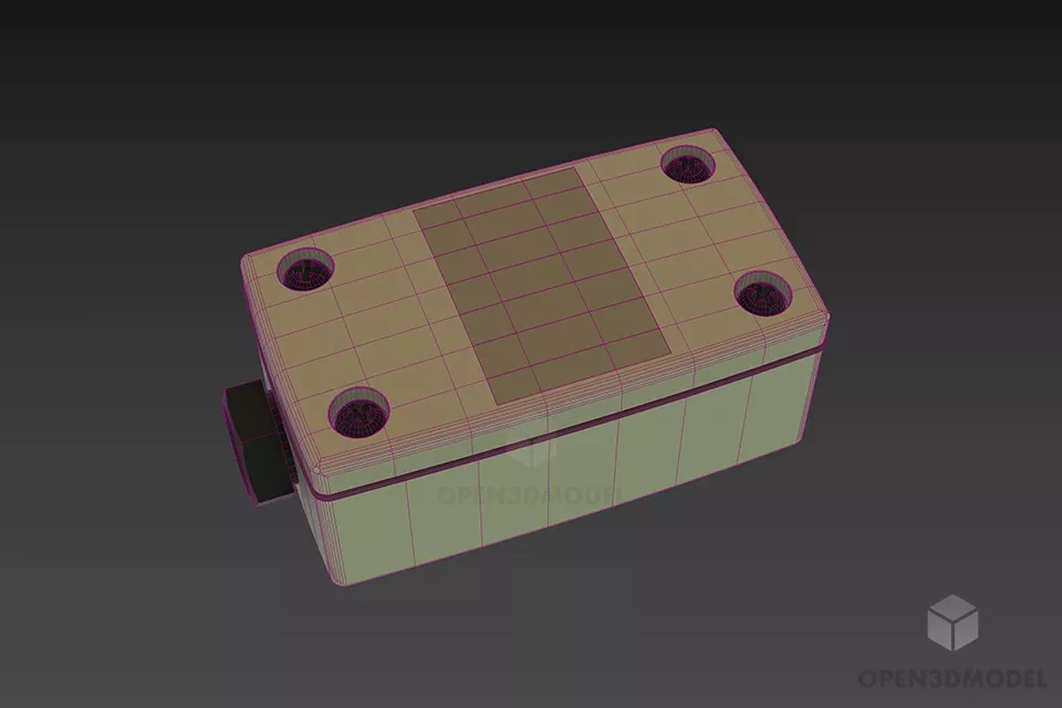Small Thermostat Etf Plastic Cover 3d model 3