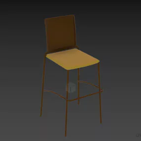 High Bar Chair Simple Style 3d model