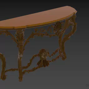 Side Console Carved Style 3d model