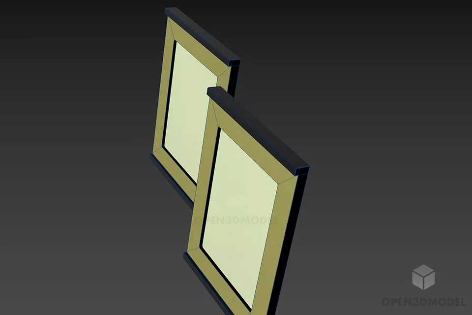 Mdf Picture Frame With Aluminum Cover 3d model 2