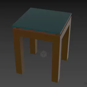 Chair With Glass Seat 3d model