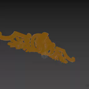 Floral Shape Carved Style 3d model