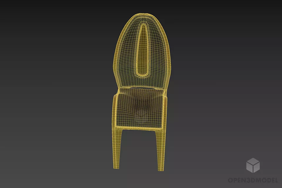 Modernism Plastic Chair Benjamin 3d model 3