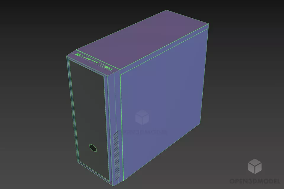 Case Cooler Master Atx Size 3d model 2