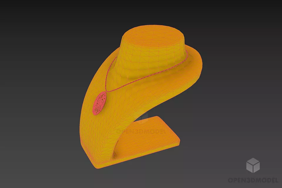 Jewelry Decoration Exhibition On Mannequin 3d model 2