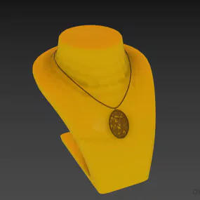 Jewelry Decoration Exhibition On Mannequin 3d model