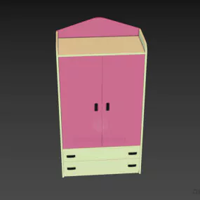 Child Room Wardrobe 3d model