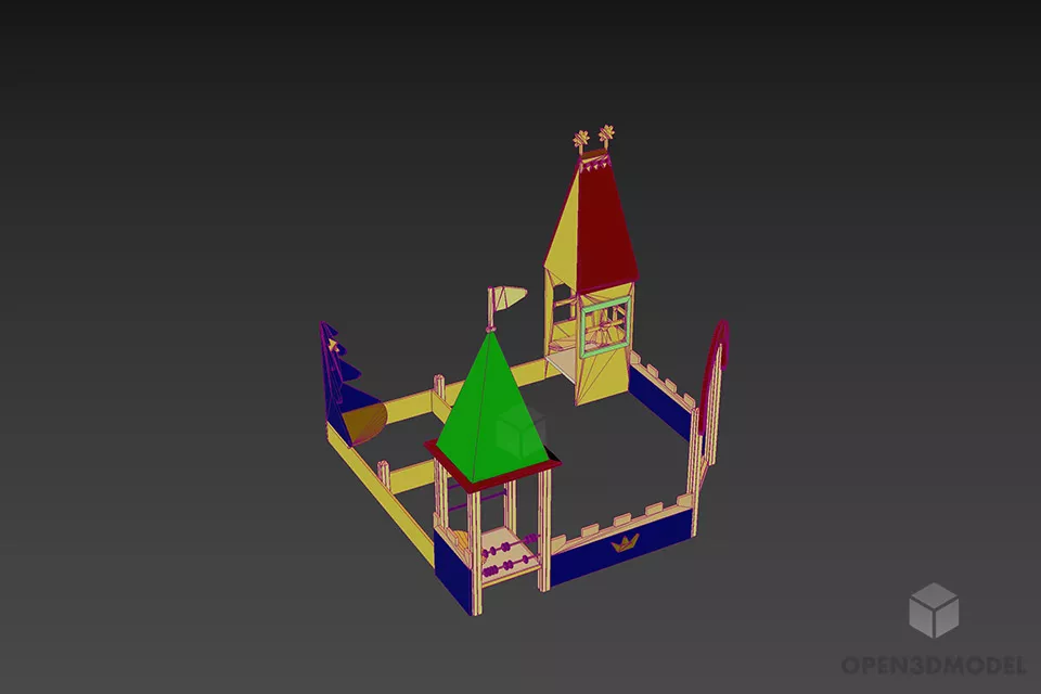 Playground Home For Kid 3d model 2