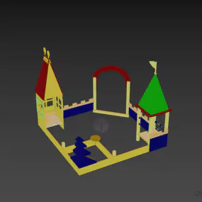Playground Home For Kid 3d model
