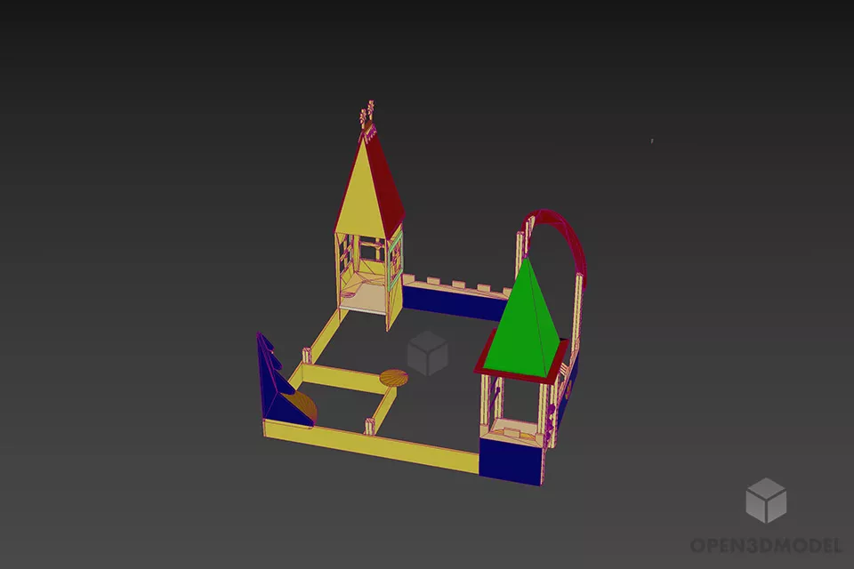 Playground Home For Kid 3d model 3