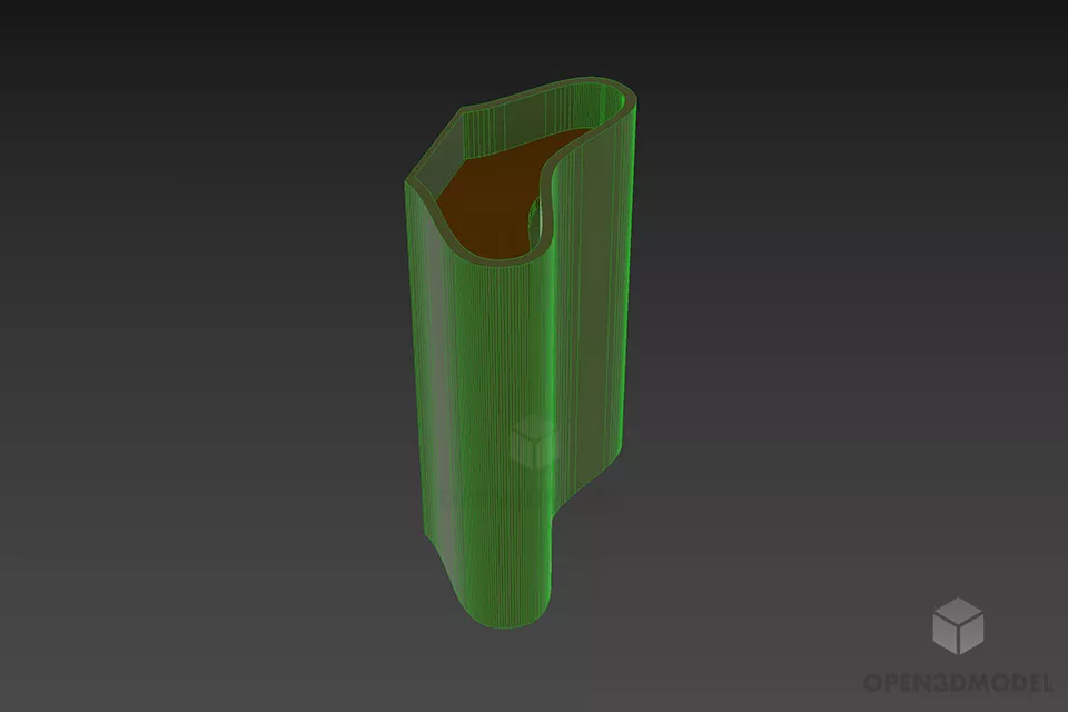 Sconce Lamp Curved Blur Shade 3d model 3