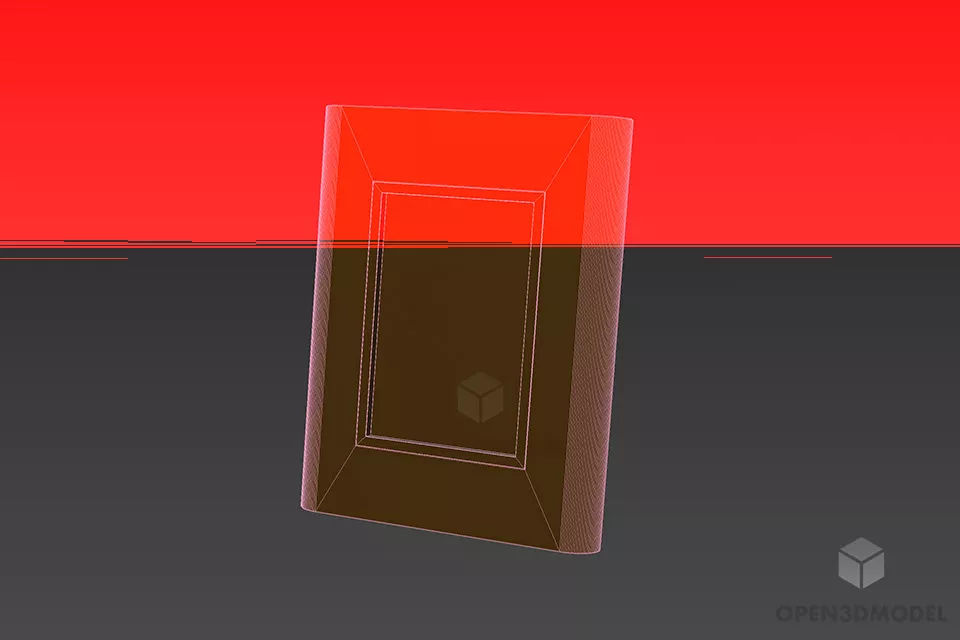 Laminate Frame Photo Thick Bezel 3d model 2