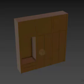 Side Wardrobe Cabinet 3d model