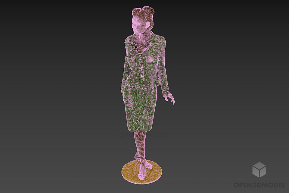 Mannequin Business Girl In Office Dress 3d model 3