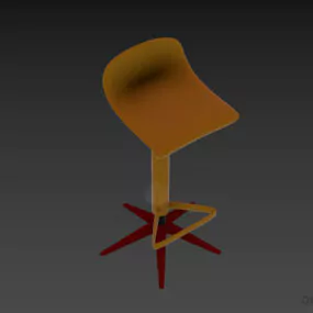 Modern Bar Chair Steel Material 3d model