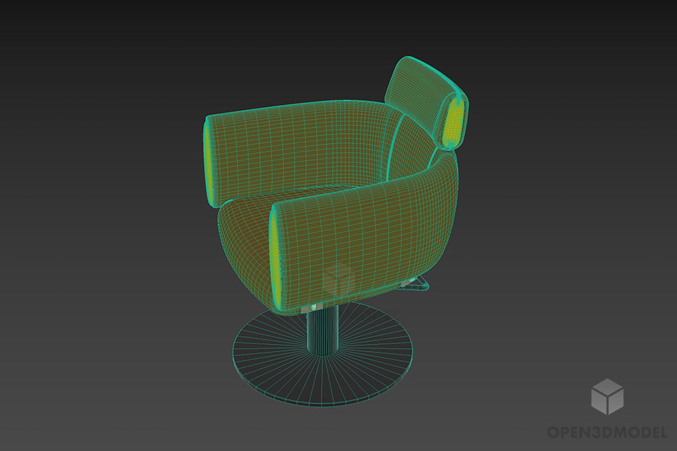 Fixed Leg Armchair 3d model 2