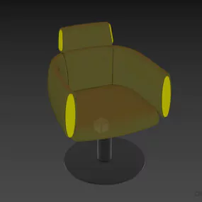 Fixed Leg Armchair 3d model
