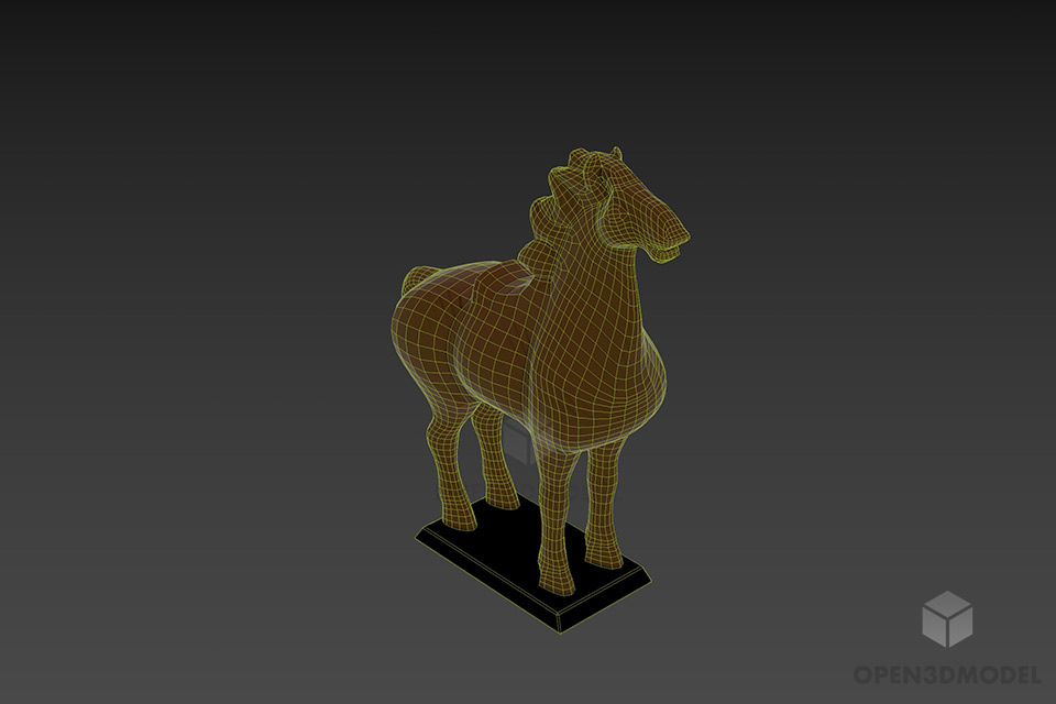 Fat Horse Figurine 3d model 3