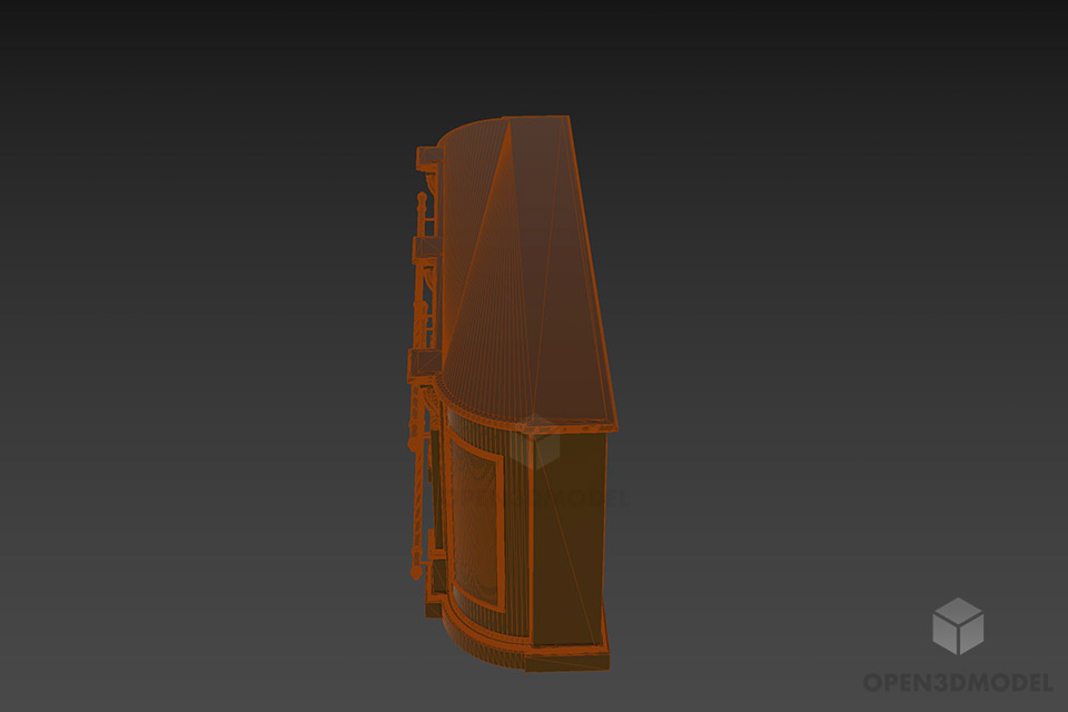 Antique Side Rack 3d model 2