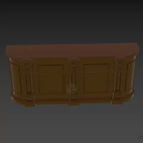 Antique Side Rack 3d model