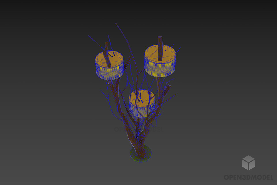 Tree Lamp, Decorative Lamp 3d model 3