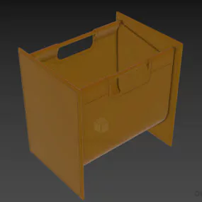 Wooden Newspapers Stand Office Furniture 3d model