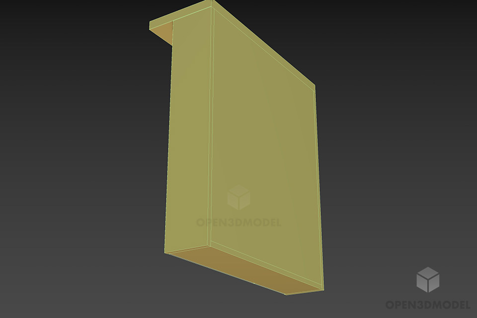 Simple Mirror With Spot Light Top 3d model 2