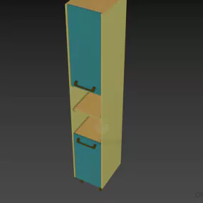 Thin Vertical Locker For Bathroom 3d model