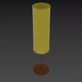 Hotel Cylinder Table Lamp With Silver Holder 3d model