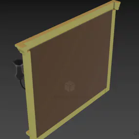 Specchio decorativo con lampada modello 3d