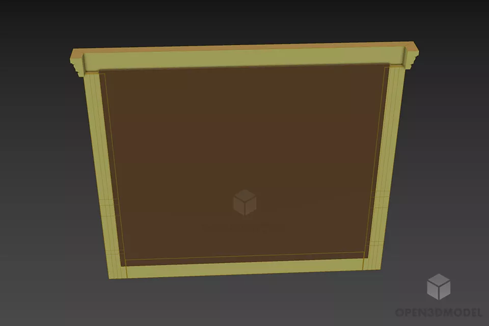 Decorative Mirror With Lamp 3d model 3