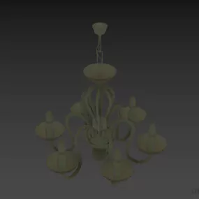 Lampada a sospensione in cristallo europeo modello 3D
