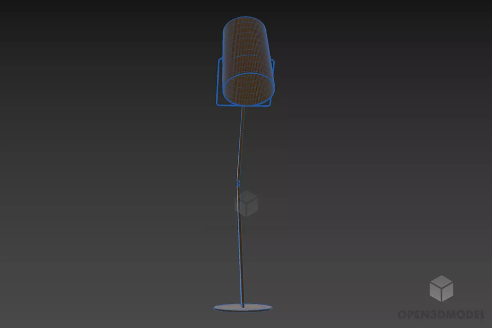 Foldable Torchere Lamp 3d model 3