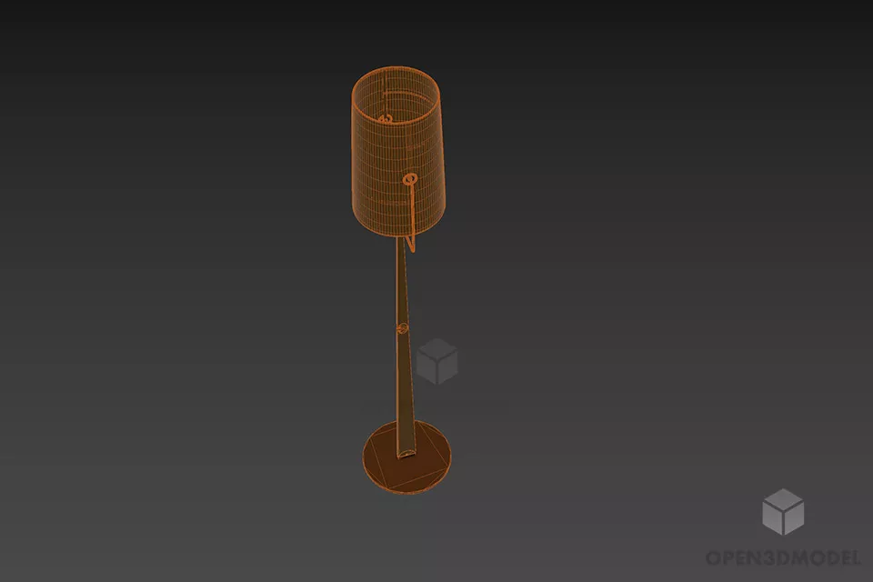 Furniture Torchere Lamp Modern Style 3d model 2