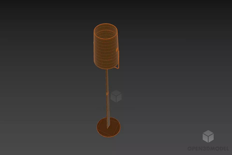 Furniture Torchere Lamp Modern Style 3d model 3