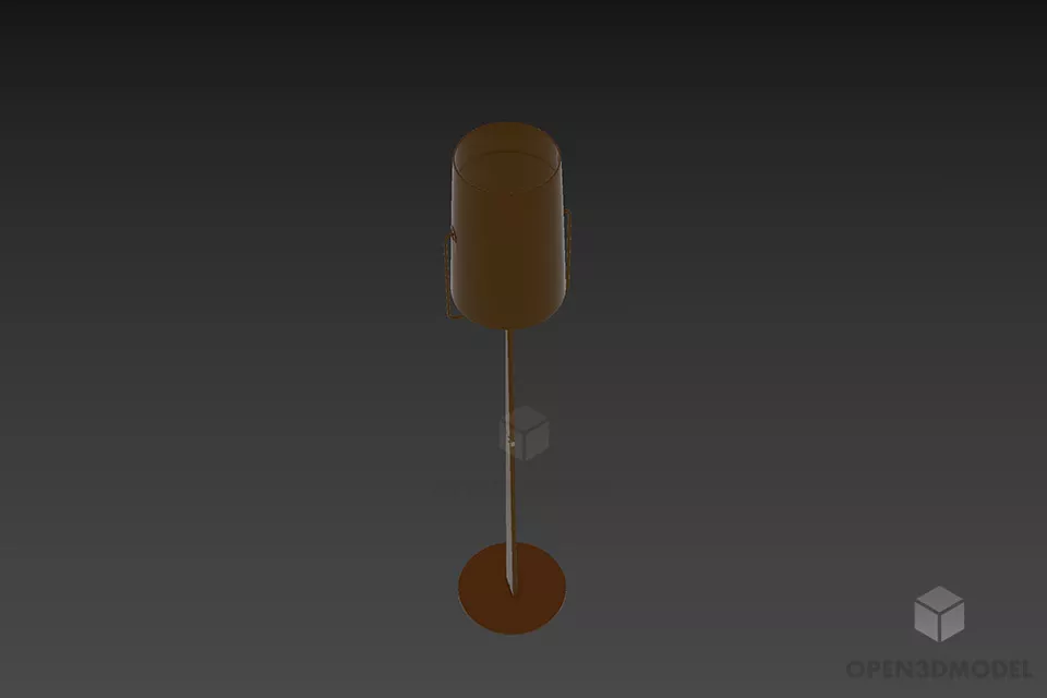 Antique Table Lamp With Spheres Holder 3d model