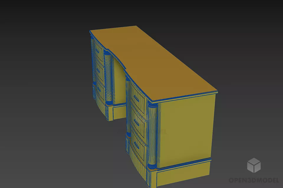 Office Manager Dressing Table 3d model 2