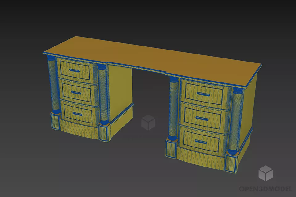 Office Manager Dressing Table 3d model 3