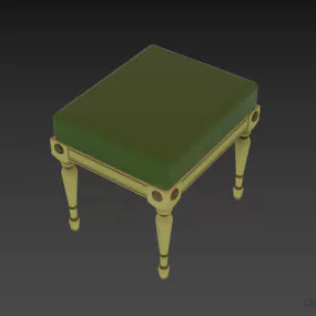Boutique Seat With Leather Top 3d model