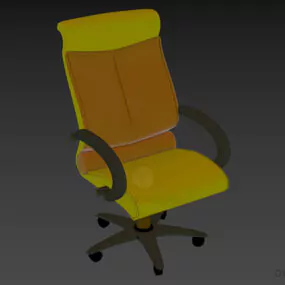Office Wheel Armchair Chairman 3d model