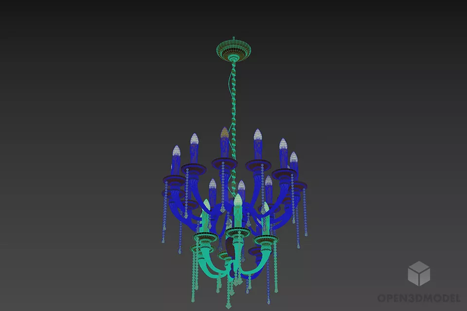 Candle Chandelier Lamp Julier 3d model 3