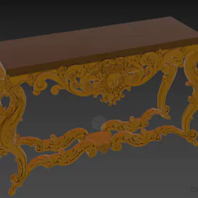 Classic Side Console Table 3d model